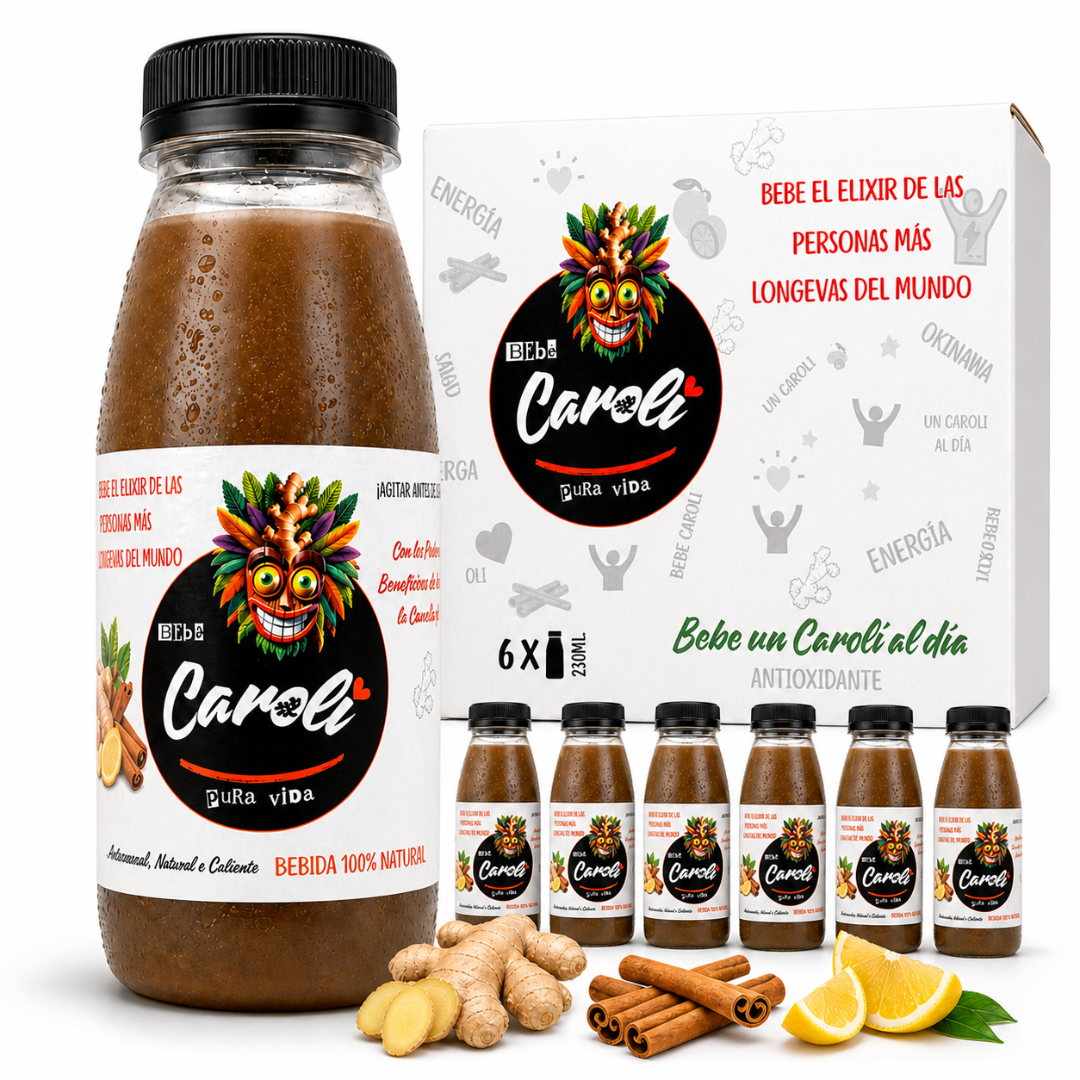 Suscripción Caroli Jengibre, Limón y Canela (Pack 5x6) 30 botellines