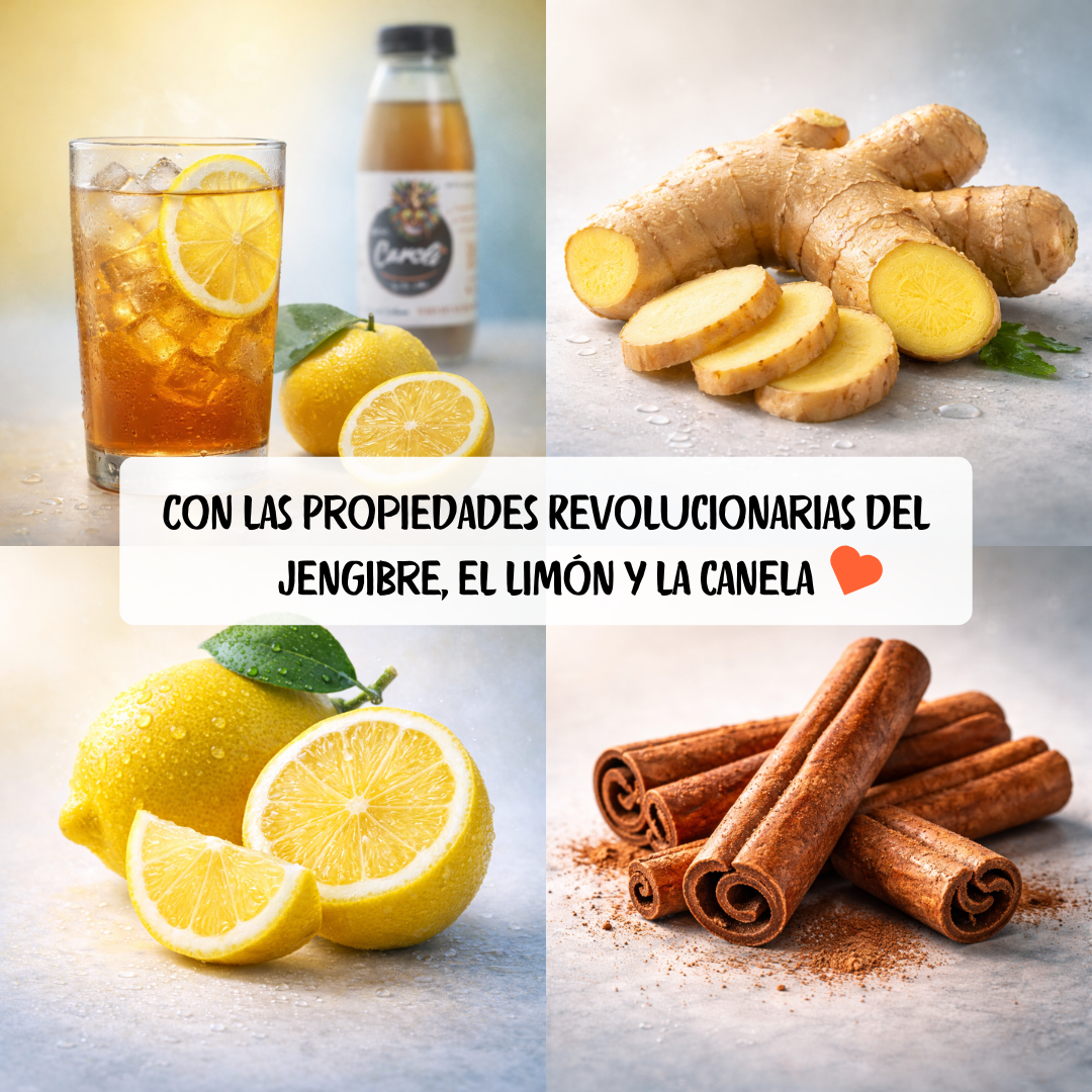 Suscripción Caroli Jengibre, Limón y Canela (Pack 5x6) 30 botellines