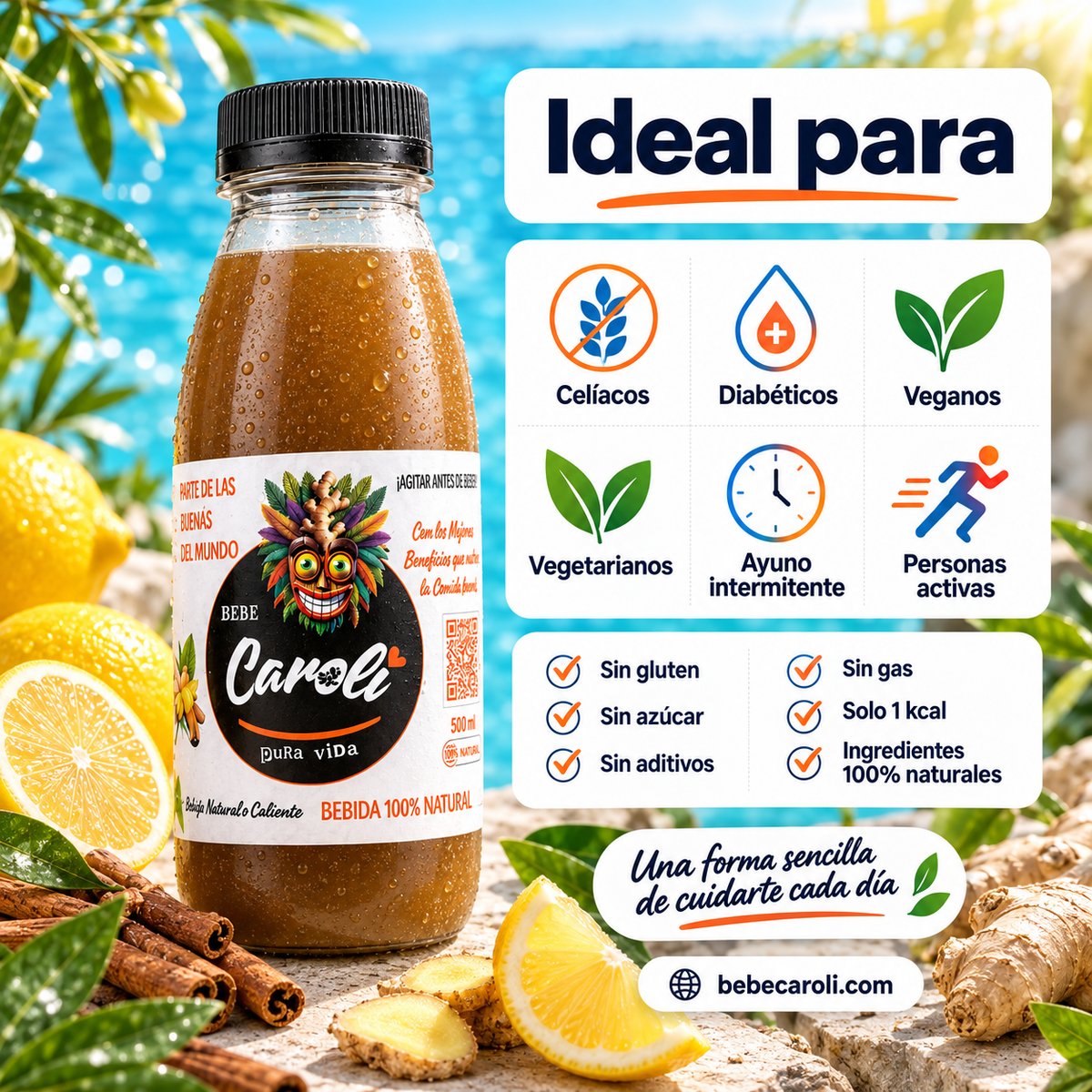 Caroli Jengibre Canela y Limón (Pack 6 und.)